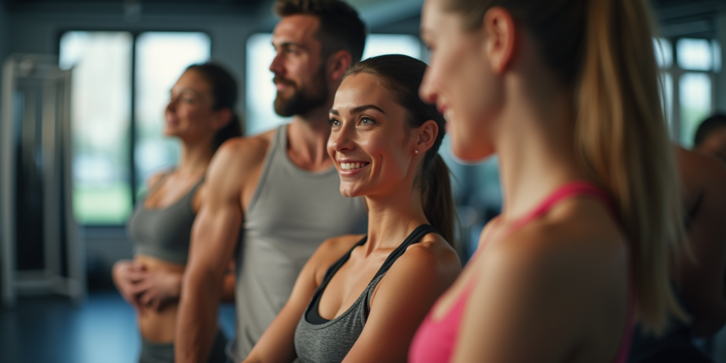 Woman with her friends at the gym