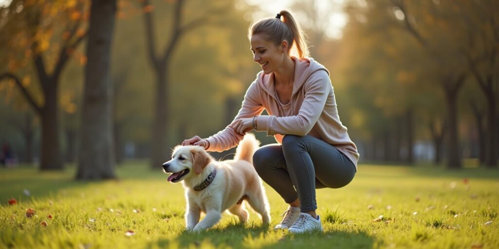 A woman and her dog