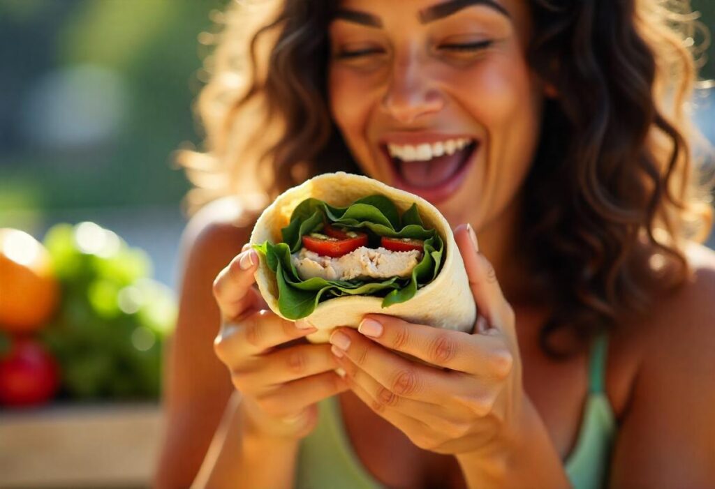 Healthy vegetable wrap