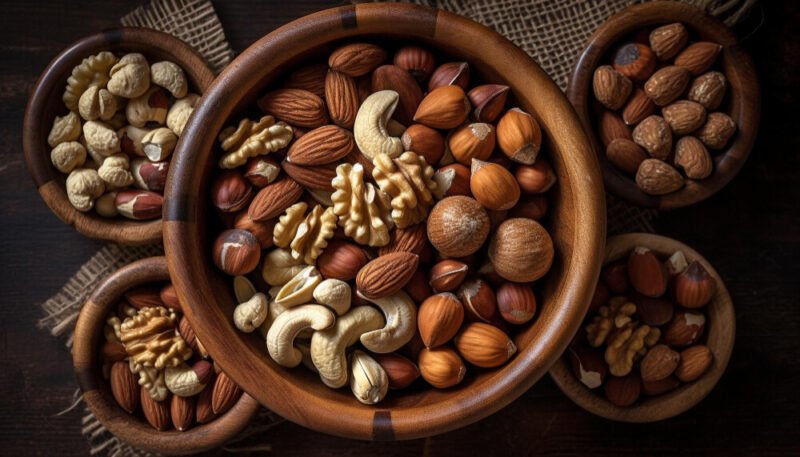 Heart healthy fat in nuts