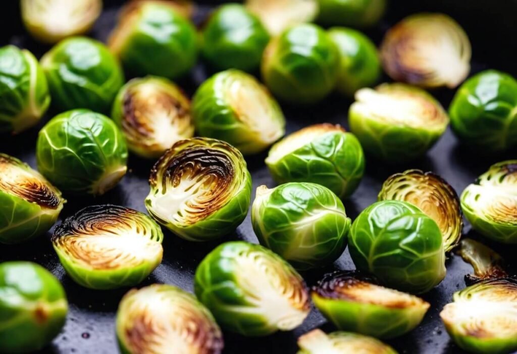 Air fried brussel sprouts