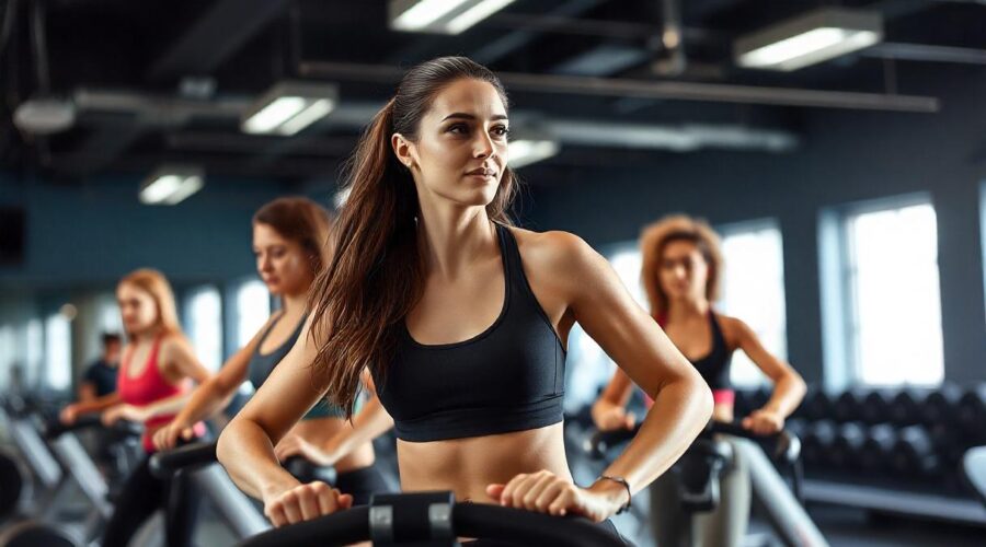 Woman doing cardio