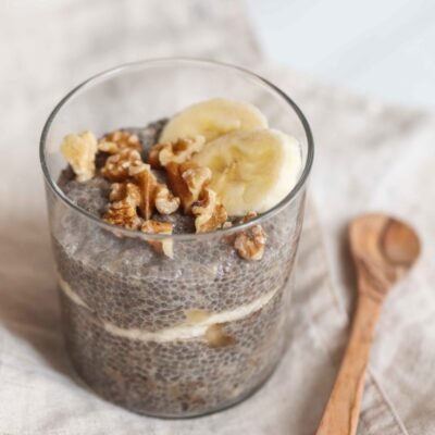Banana chia pudding is a delicious and healthy snack