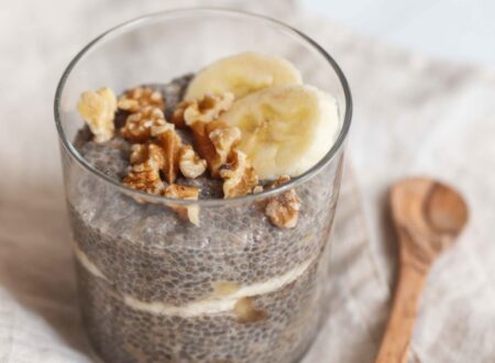 Banana chia pudding is a delicious and healthy snack