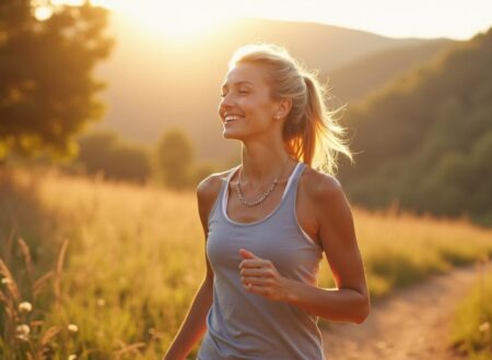 Woman walking in nature