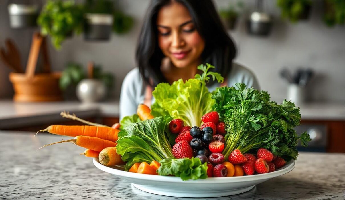 A plate of healthy wholefoods