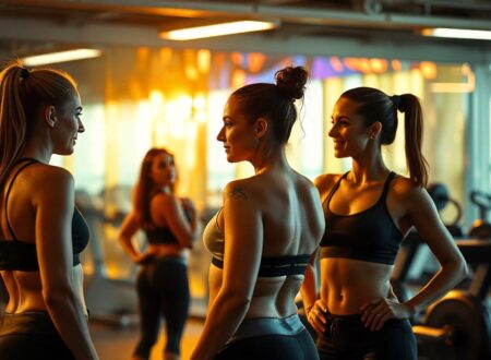 Woman talking to one another in the gym