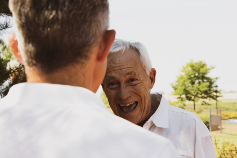 Older men talking together