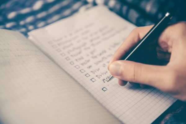 Writing in diary - to do list