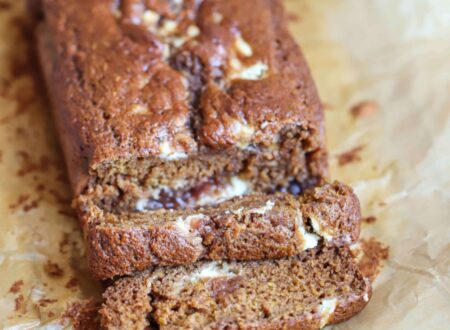 Lemon Bread with Strawberries and cream swirl