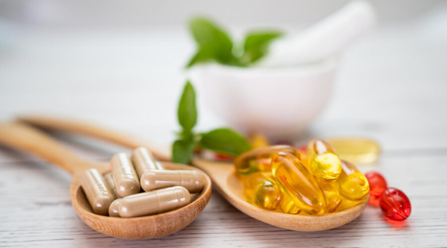 Supplements on a spoon