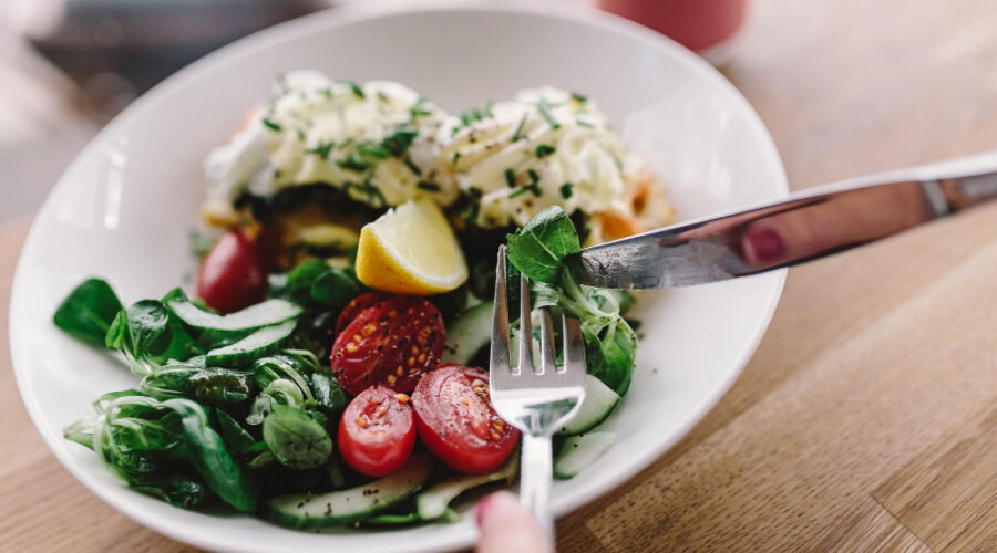 Delicious and healthy vegetable based meal eaten at a restuarant
