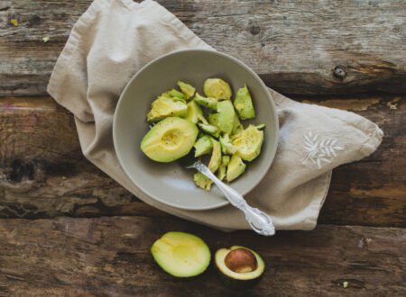 Chopped up delicious avocado in a bowl