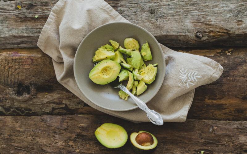 Chopped up delicious avocado in a bowl