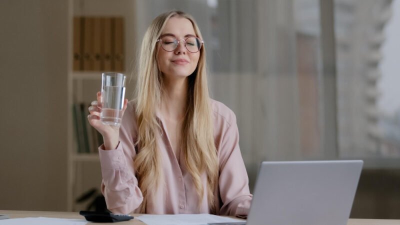 Women should drink water while studying to help them stay focused and concentrate. 