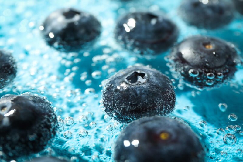 Delightful blueberries can be eaten as a snack on the run