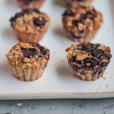 Beautiful Almond Blueberry oat muffins