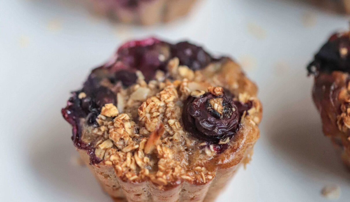 Almond Blueberry Oat Muffins