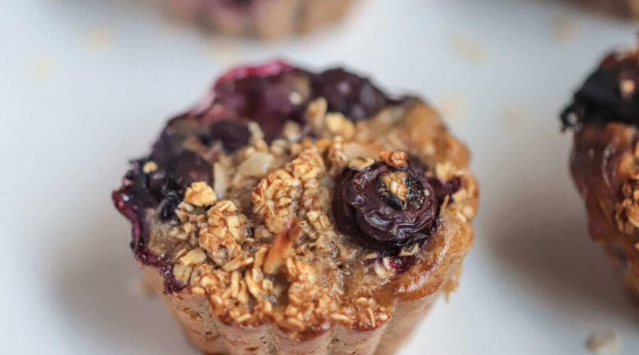 Almond Blueberry Oat Muffins