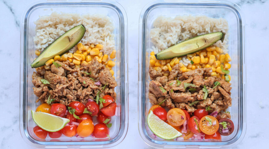 Turkey taco bowls meal prep dinner