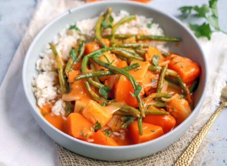 Thai red curry butternut squash with pineapple