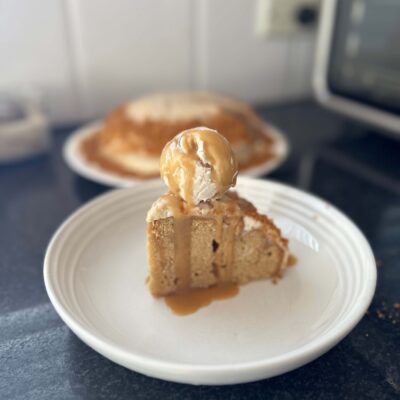 Salted Biscoff Cake With Coconut Tres Leches Sauce