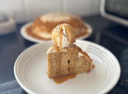 Salted Biscoff Cake With Coconut Tres Leches Sauce