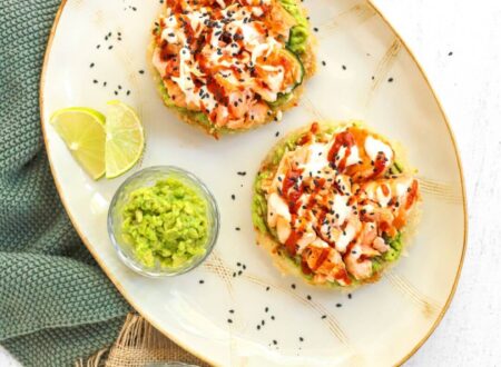 Baked Salmon Rice Waffles