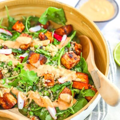 Nutty Tofu Sweet Potato Bowl