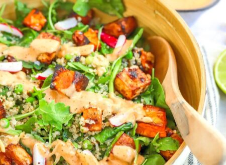 Nutty Tofu Sweet Potato Bowl