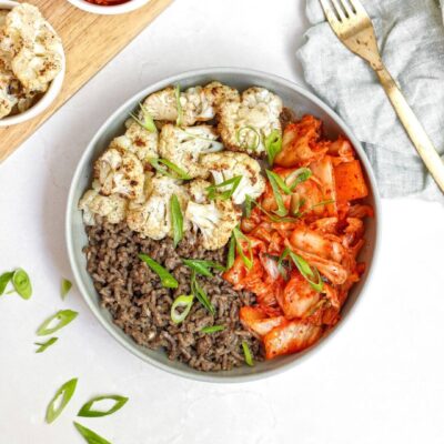 Kimchi Beef Cauliflower Bowl