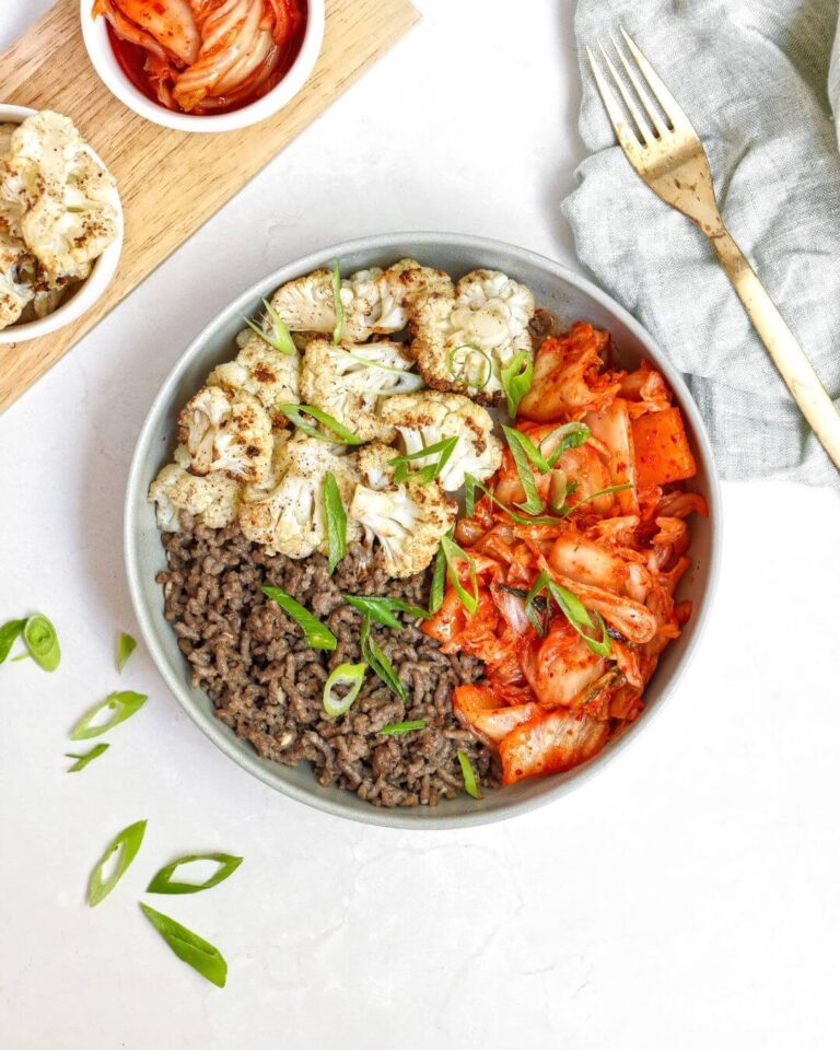 Kimchi Beef Cauliflower Bowl